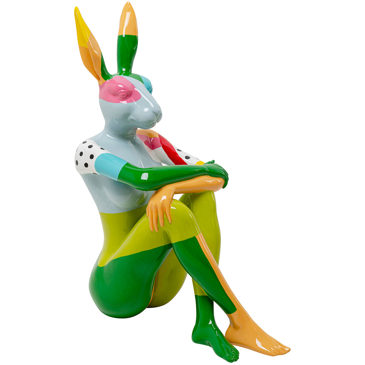 Rabbit Gillie Multicolour Deco Figurine