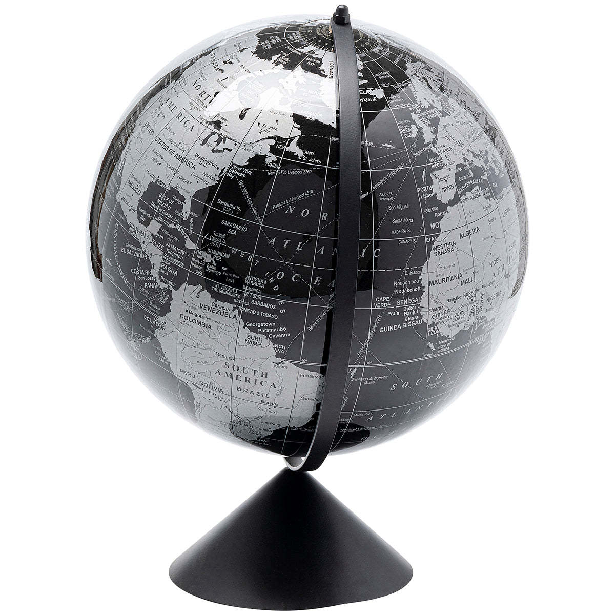 Globe Top Black Deco Object