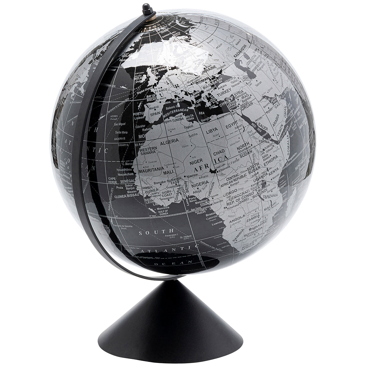 Globe Top Black Deco Object