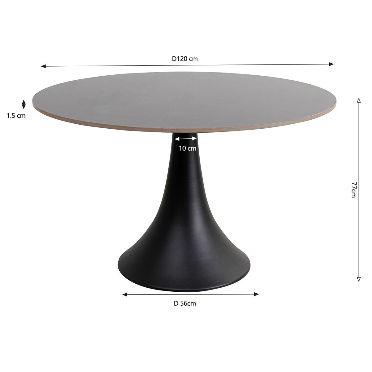 Grande Possibilita Black Round Table