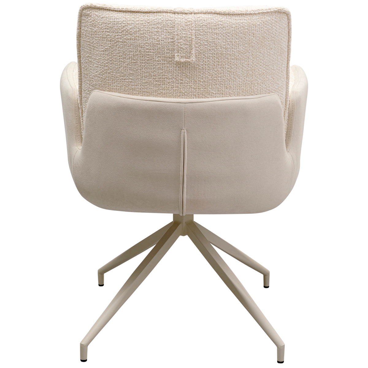 Hilla White Swivel Armchair