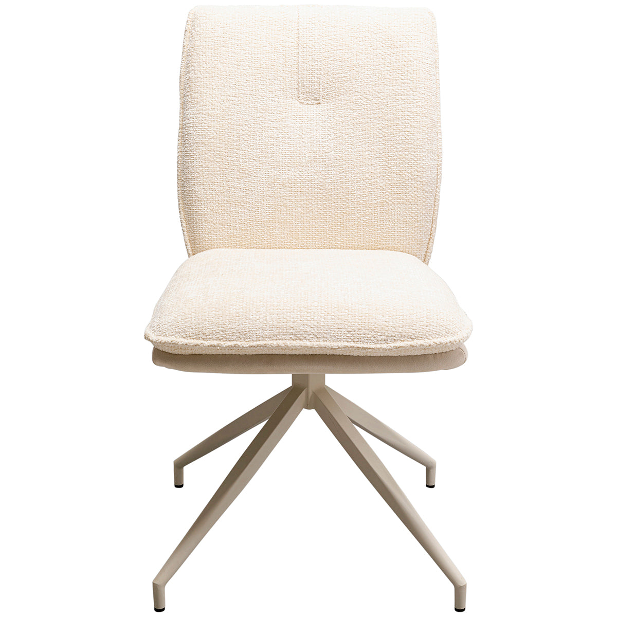 Hilla White Swivel Chair