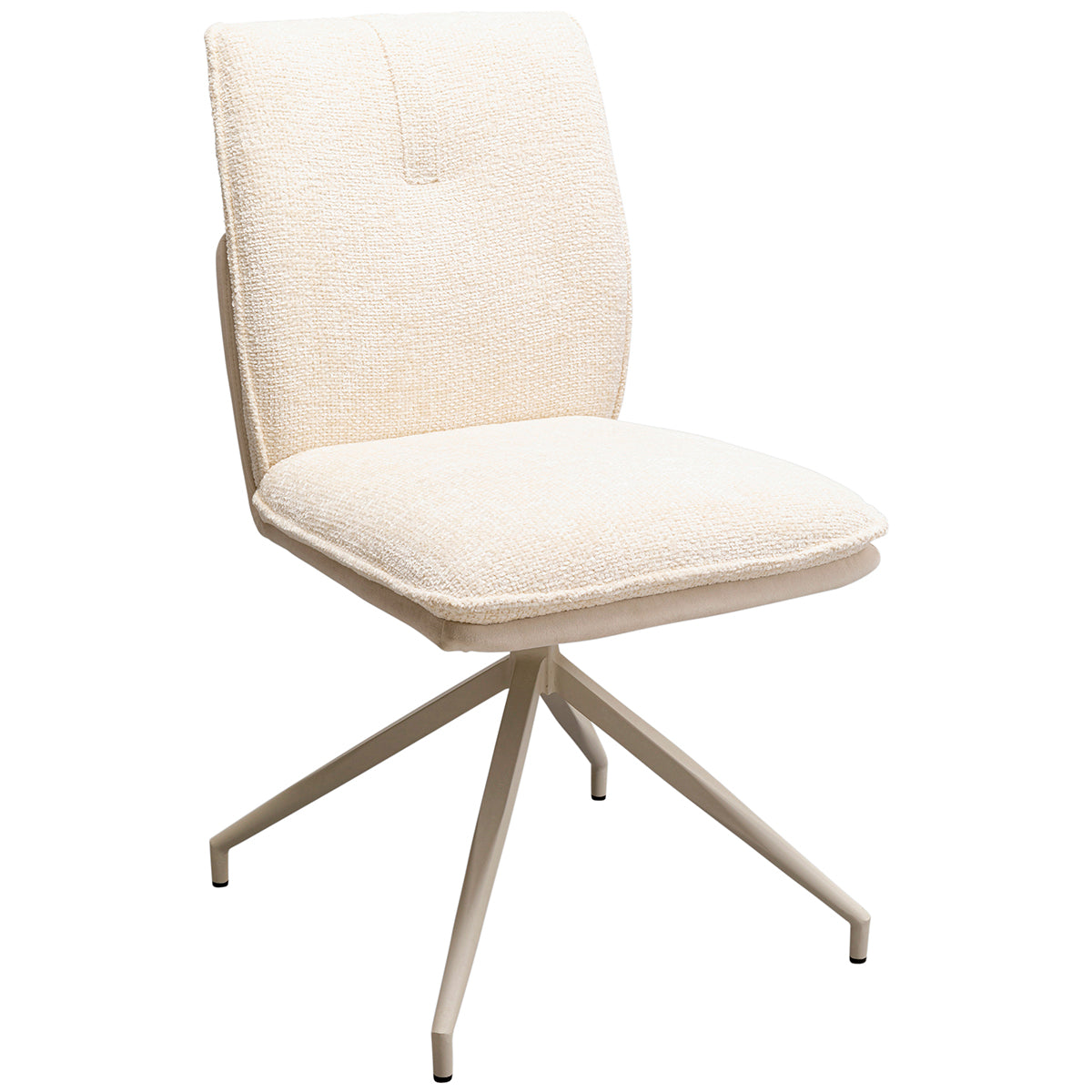 Hilla White Swivel Chair