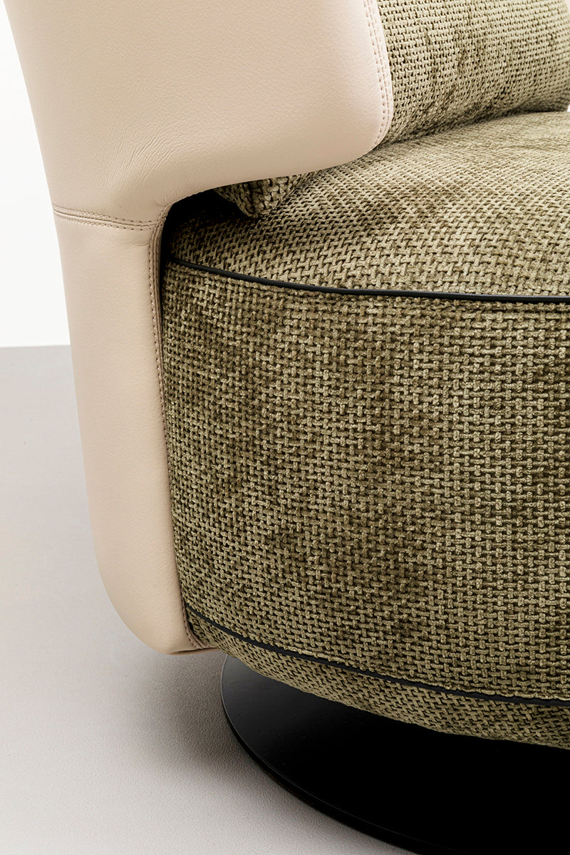Josh Velvet Swivel Armchair