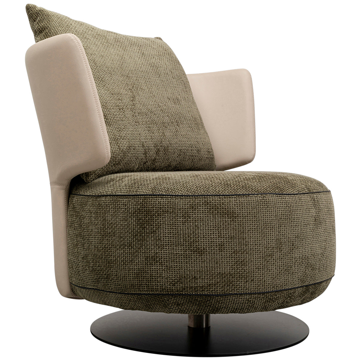 Josh Velvet Swivel Armchair