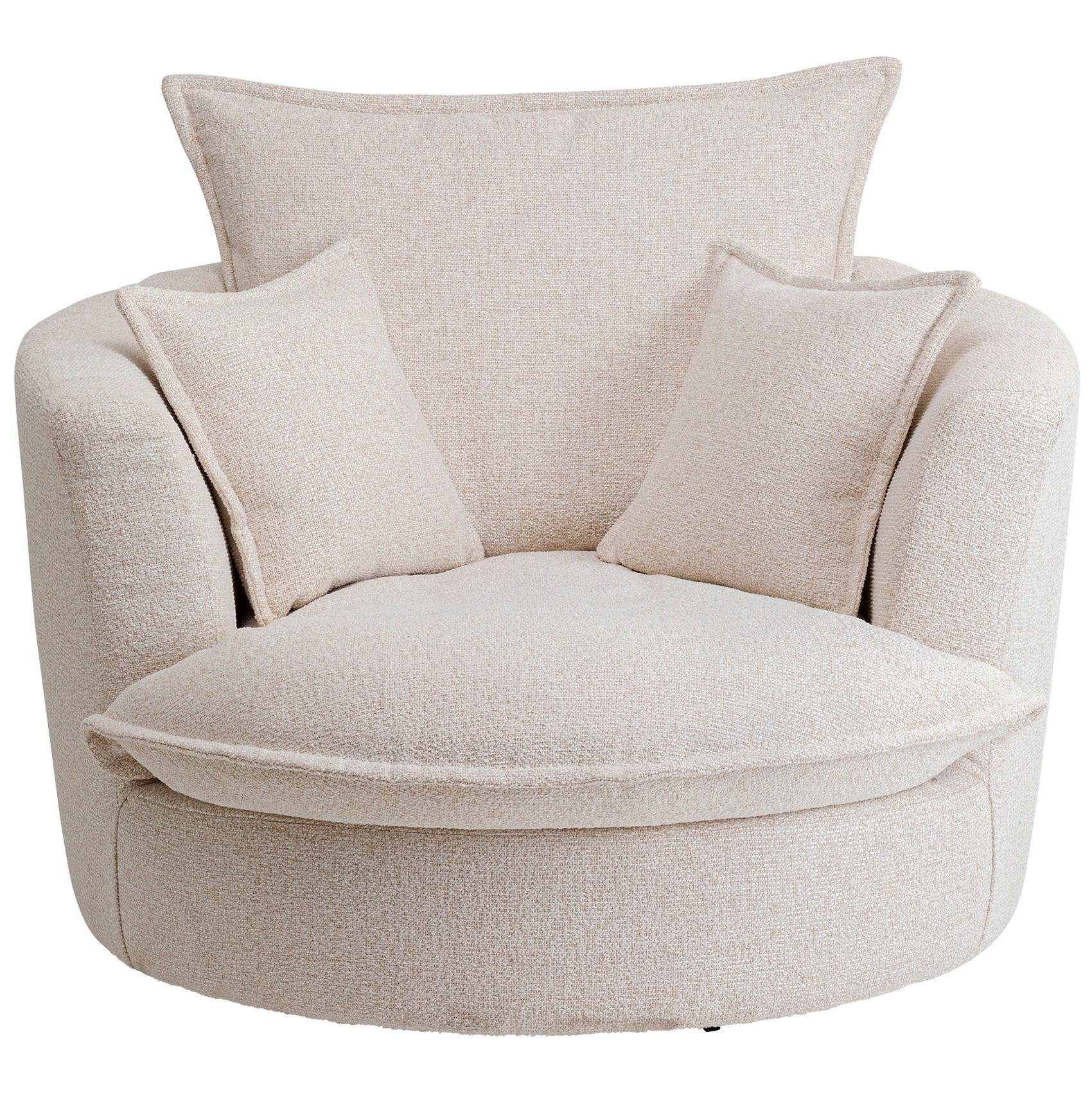 Joy Cream Swivel Armchair