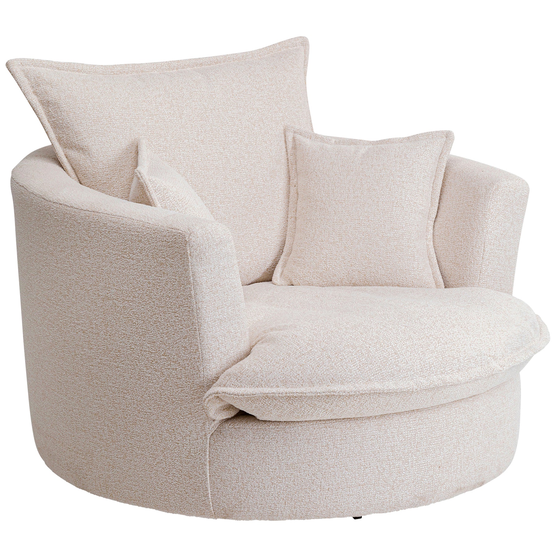 Joy Cream Swivel Armchair