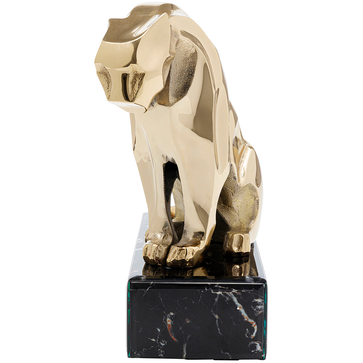 Lion On Marble Deco Figurine