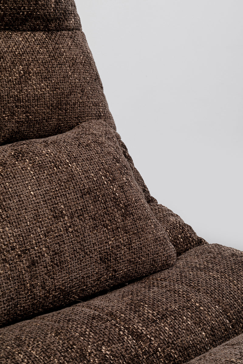 Montreal Brown Armchair with Stool