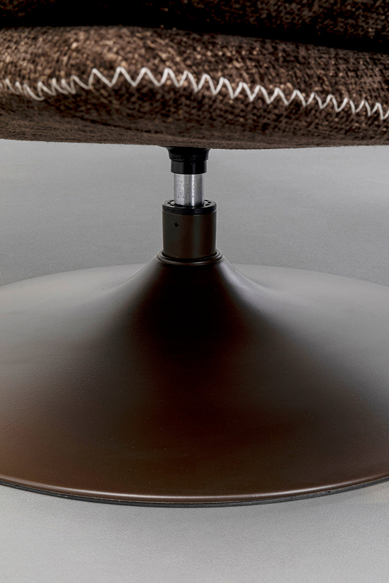 Montreal Brown Armchair with Stool
