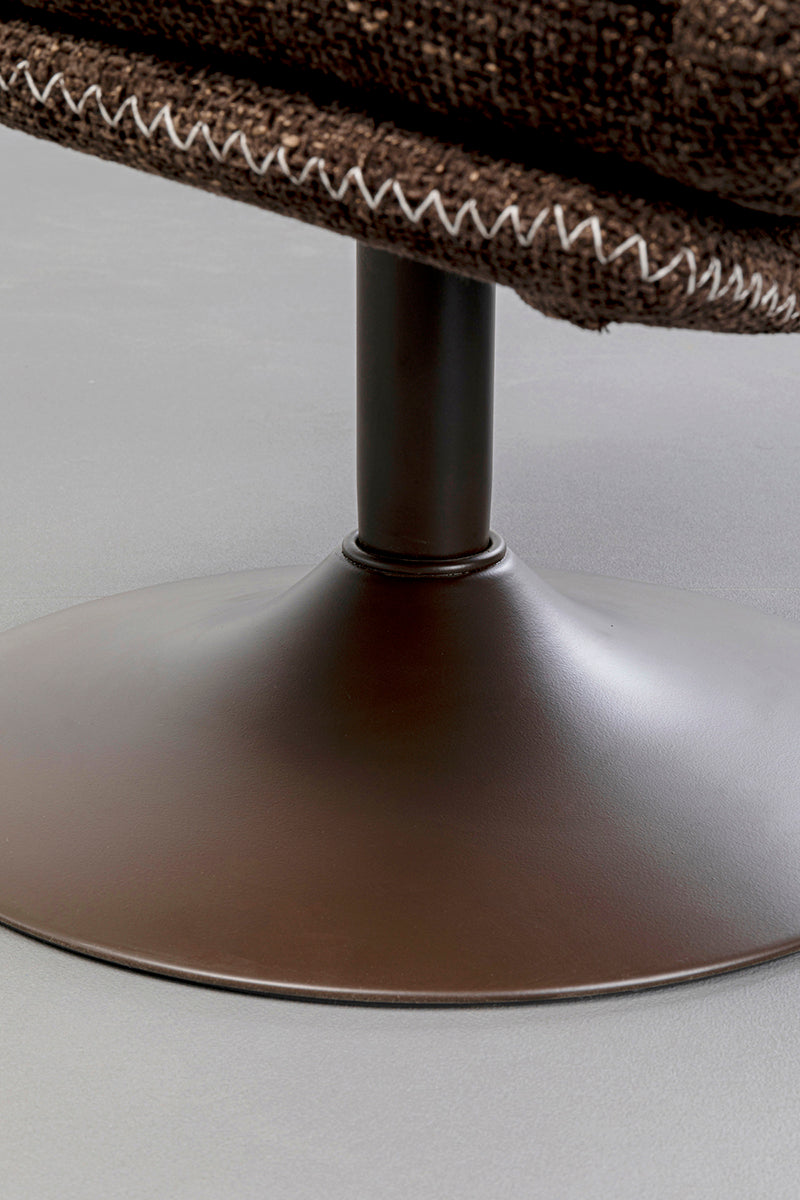 Montreal Brown Armchair with Stool