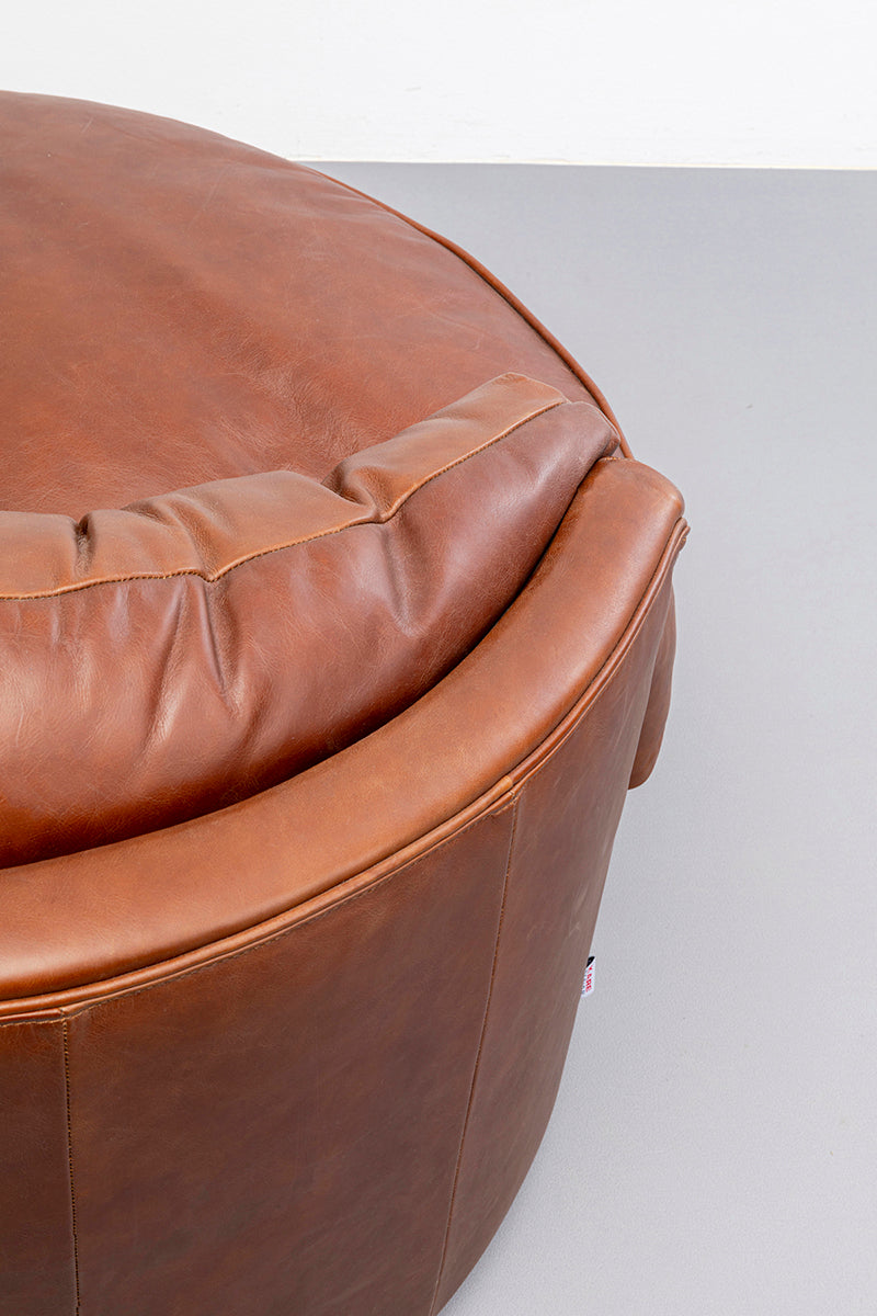 Music Hall Brown Leather Swivel Armchair