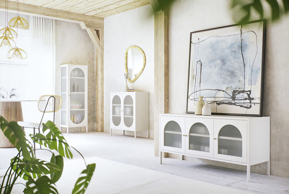 Naxos White Display Cabinet