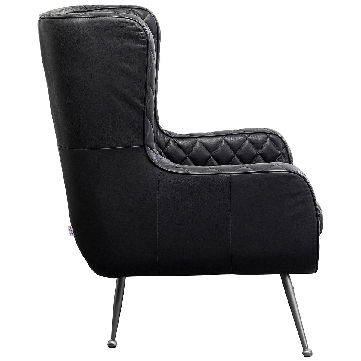Nonna Black Leather Armchair