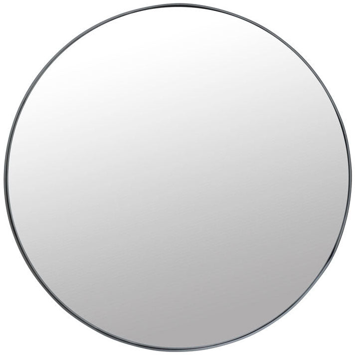 Ombra Soft Black Round Mirror