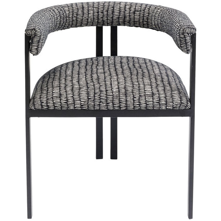 Paris Black/White Chair with Armrest