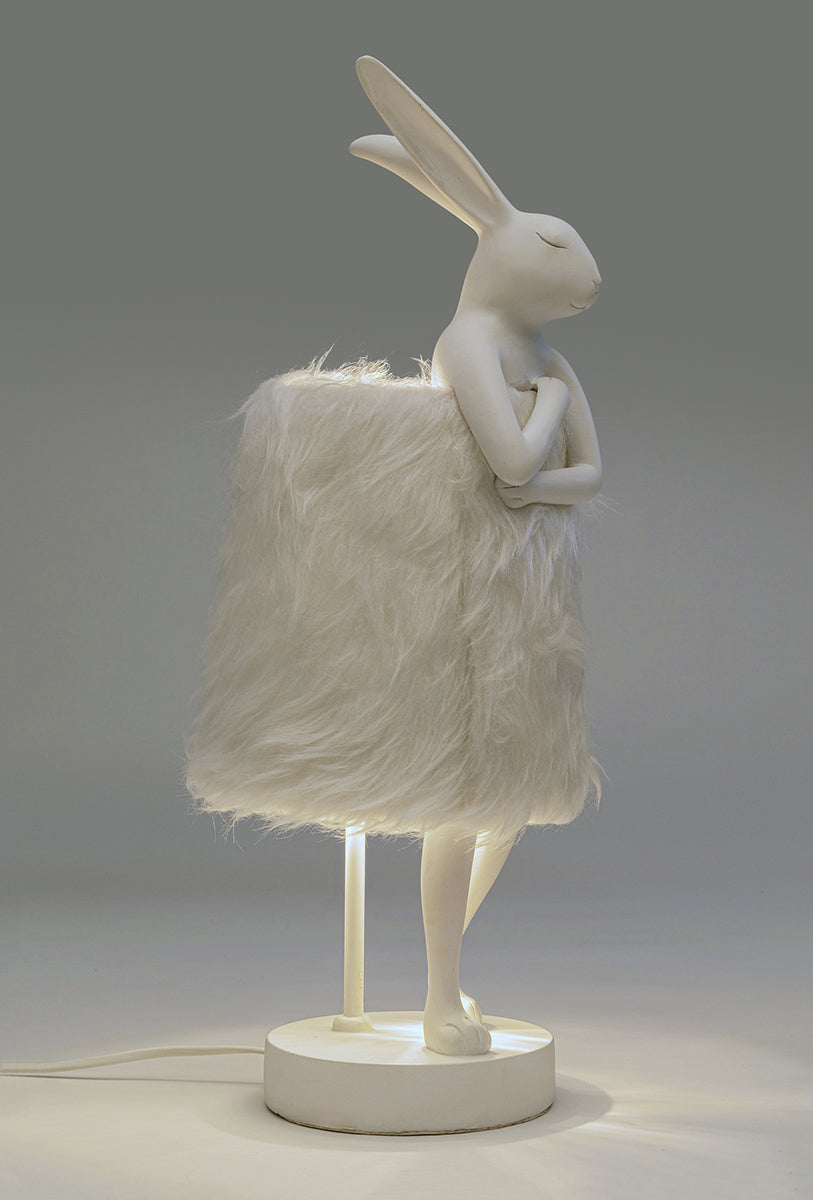 Rabbit Fur Animal Table Lamp