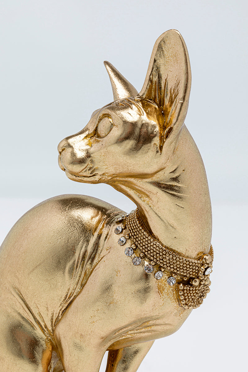 Sitting Cat Audrey Gold Deco Figurine