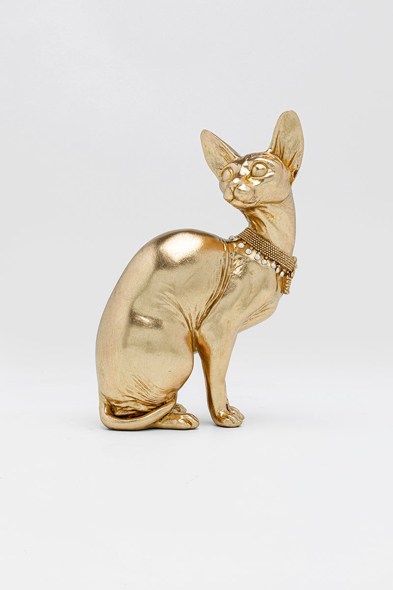 Sitting Cat Audrey Gold Deco Figurine