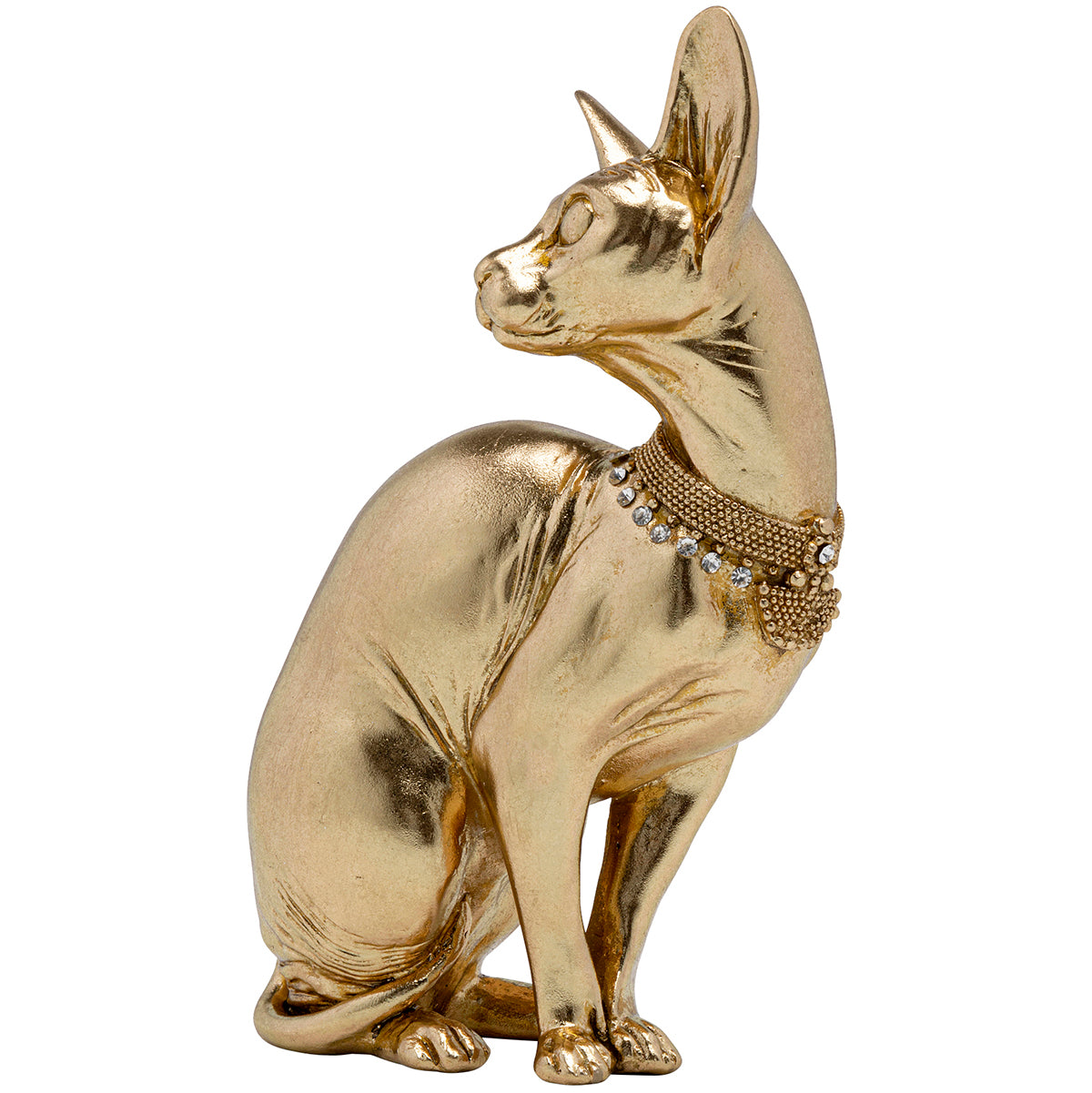 Sitting Cat Audrey Gold Deco Figurine