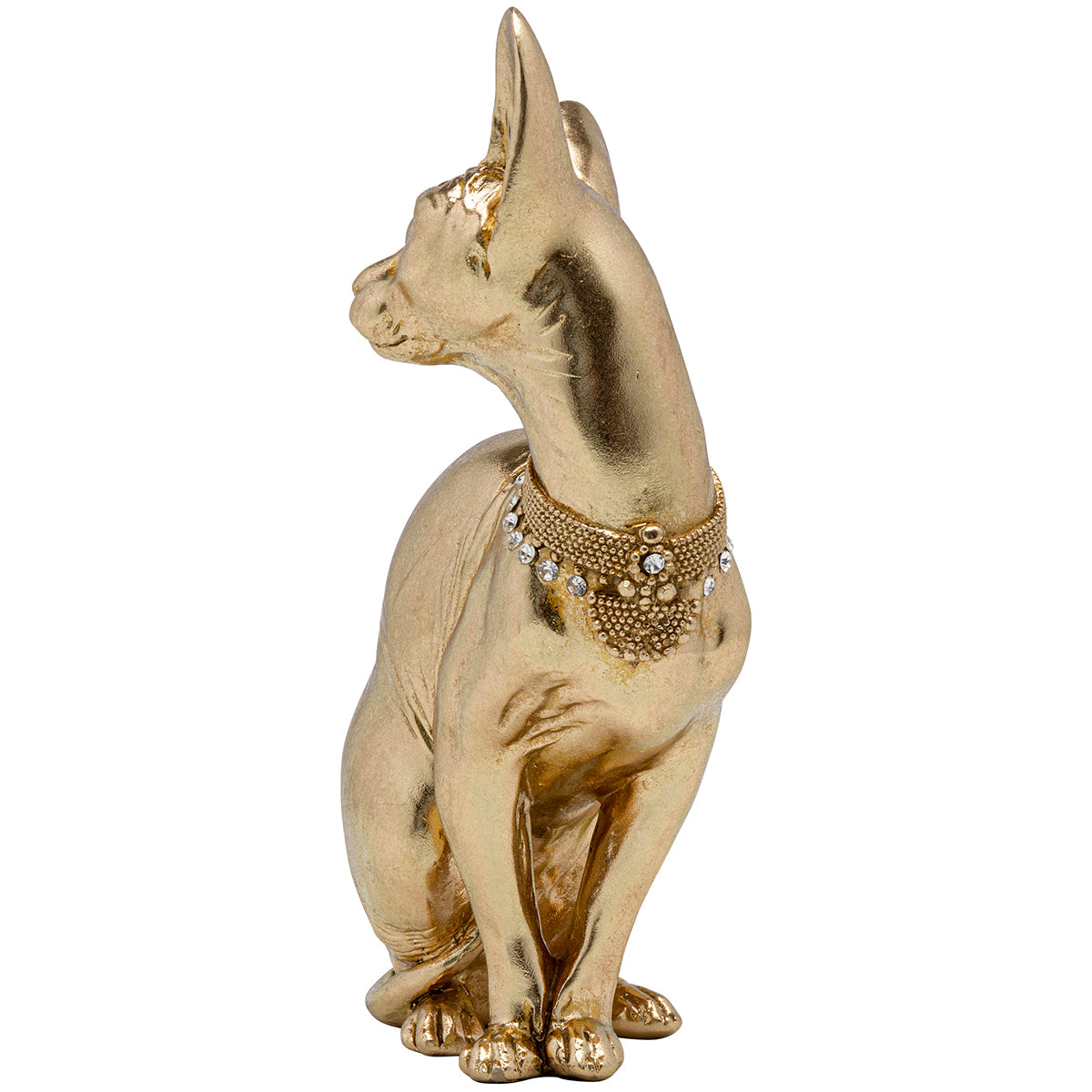 Sitting Cat Audrey Gold Deco Figurine