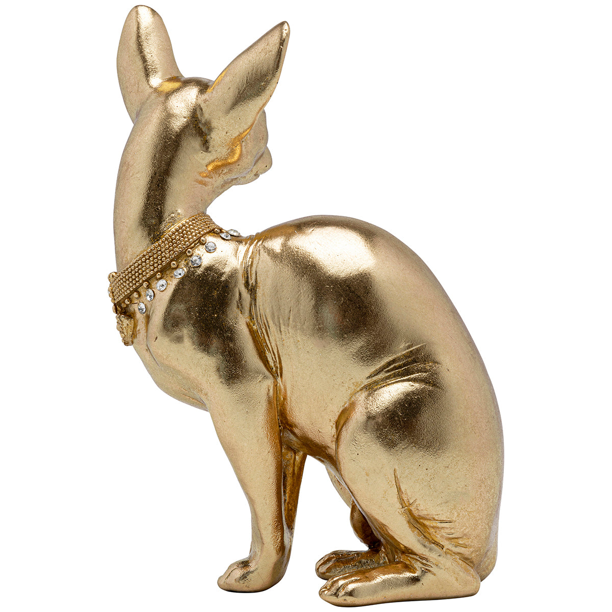 Sitting Cat Audrey Gold Deco Figurine