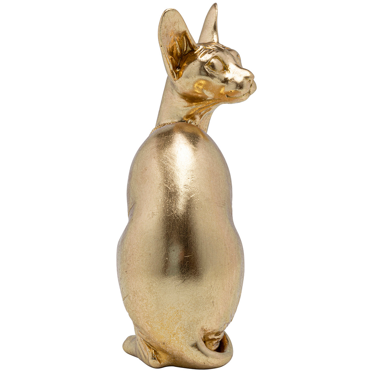 Sitting Cat Audrey Gold Deco Figurine