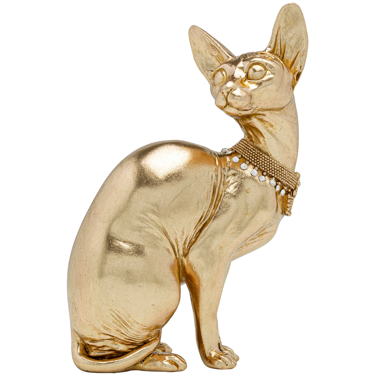 Sitting Cat Audrey Gold Deco Figurine