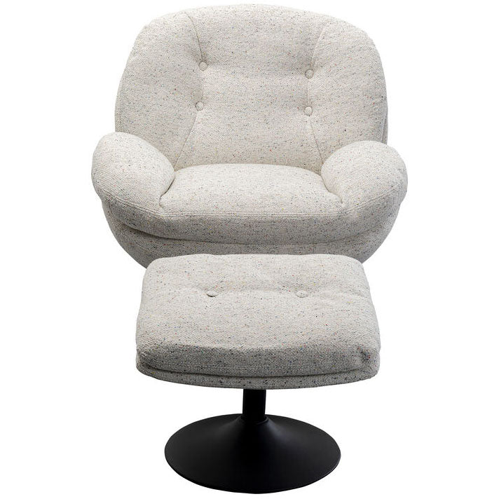 Standford Swivel Armchair with Stool