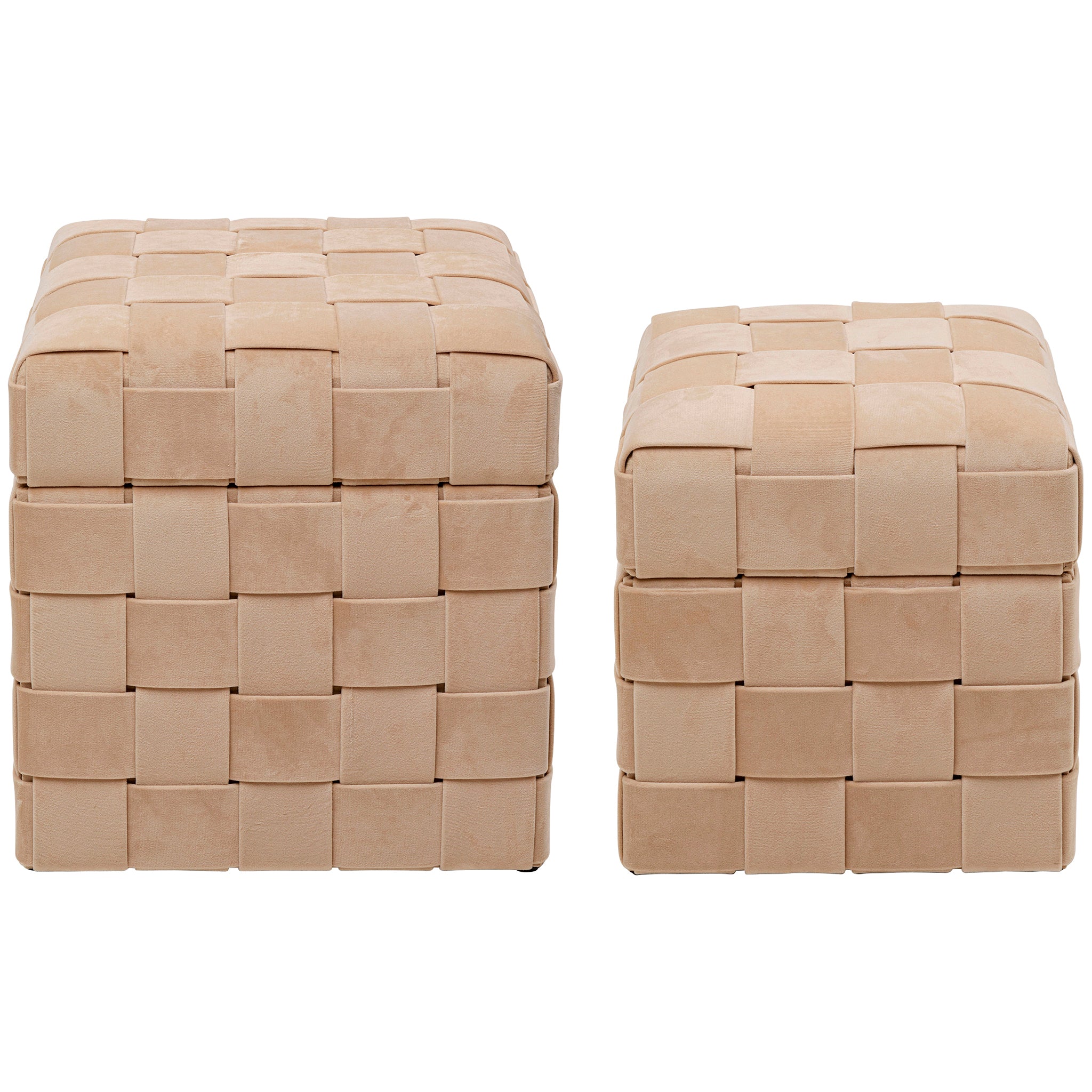 Weave Beige Stool (2/Set)