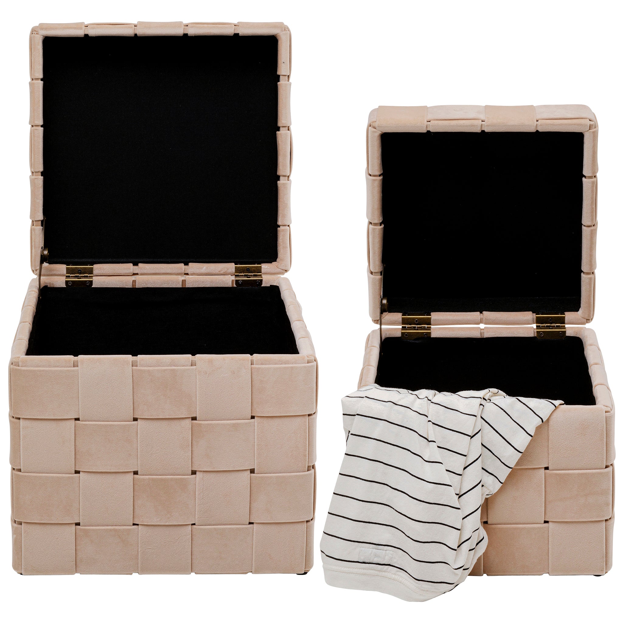 Weave Beige Stool (2/Set)