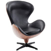 Wings Walnut Swivel Lounge Armchair