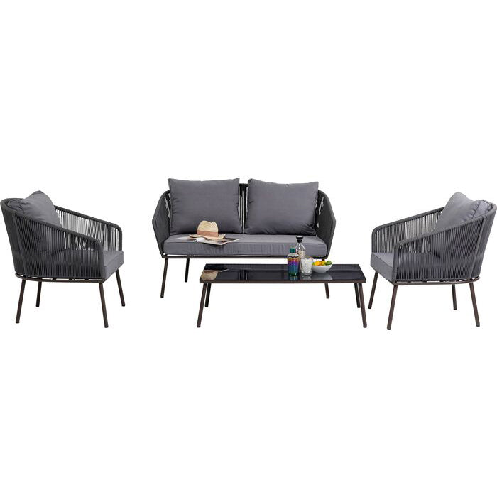 Elba Quattro Grey Sofa Set