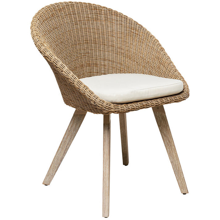 Mahalo Acacia Wood Chair with Armrest