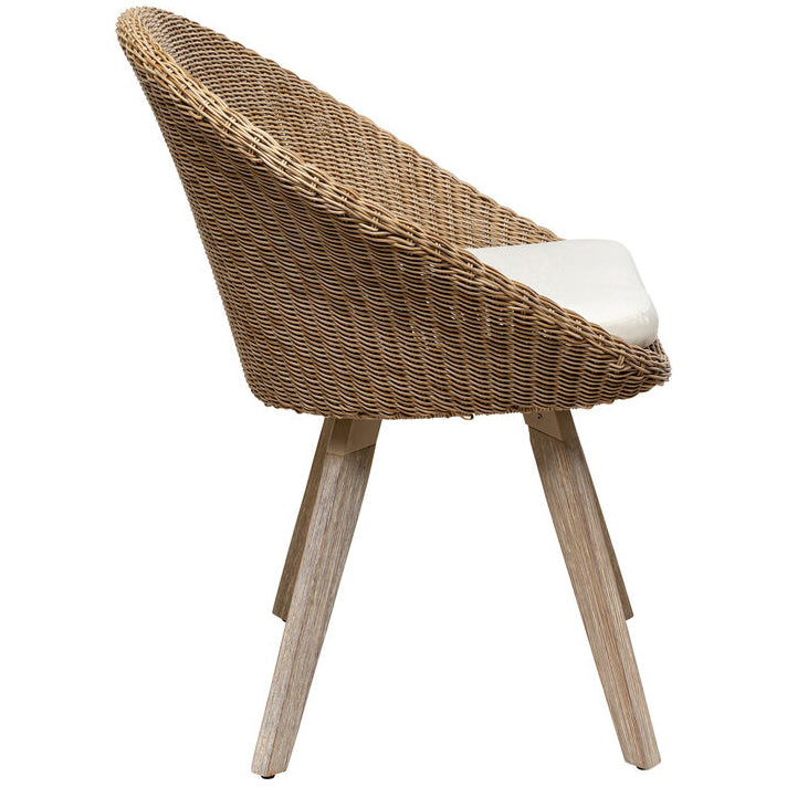 Mahalo Acacia Wood Chair with Armrest