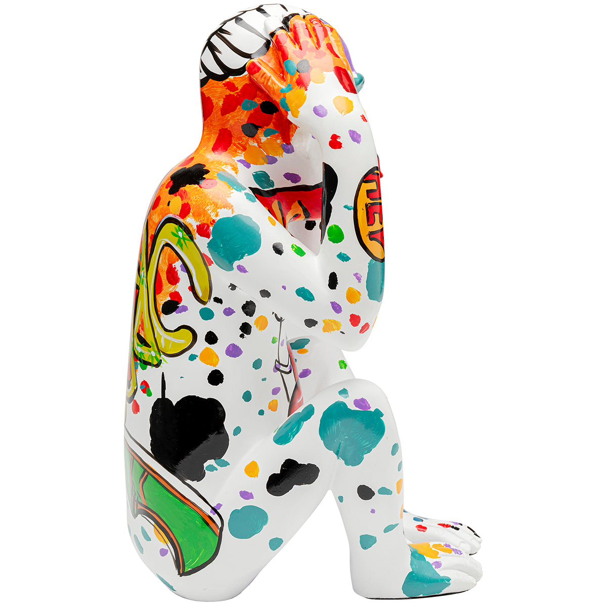 Monkey Graffiti Multicolour Deco Figurine