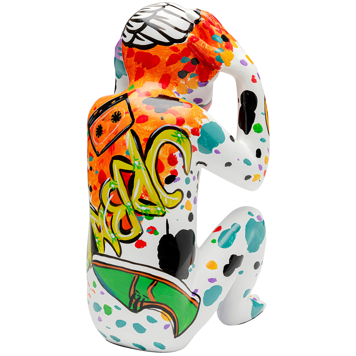 Monkey Graffiti Multicolour Deco Figurine