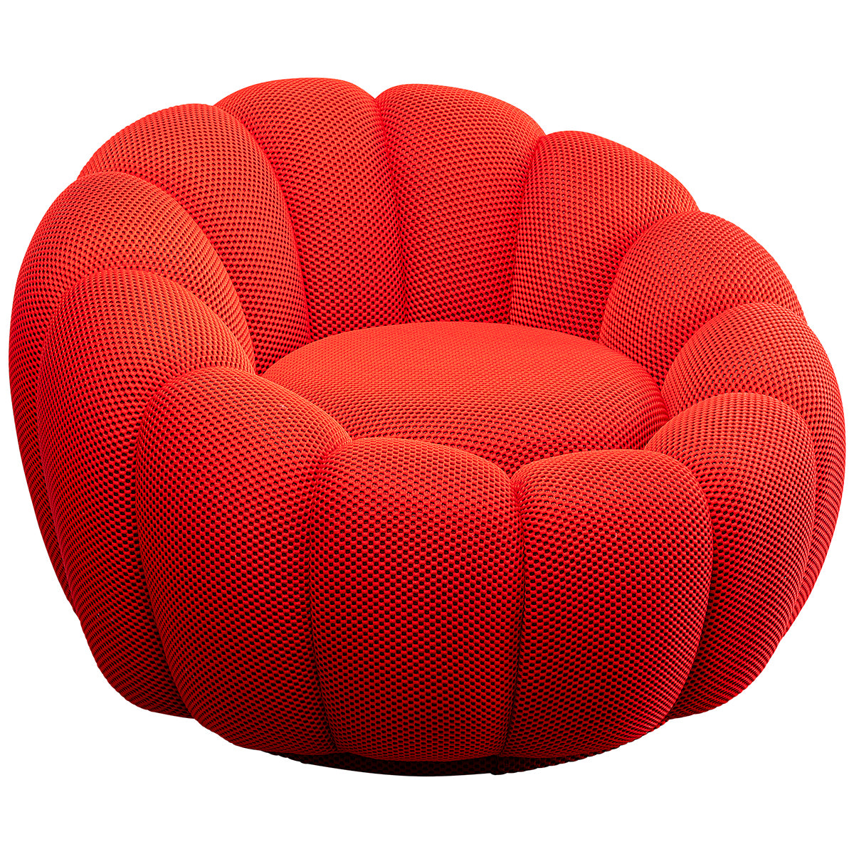 Peppo Bloom Mesh Look Swivel Armchair