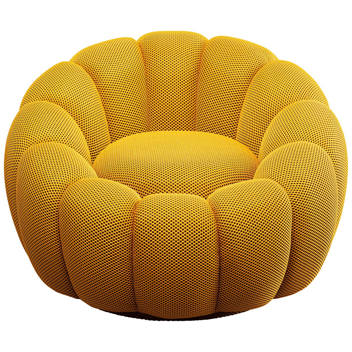 Peppo Bloom Mesh Look Swivel Armchair