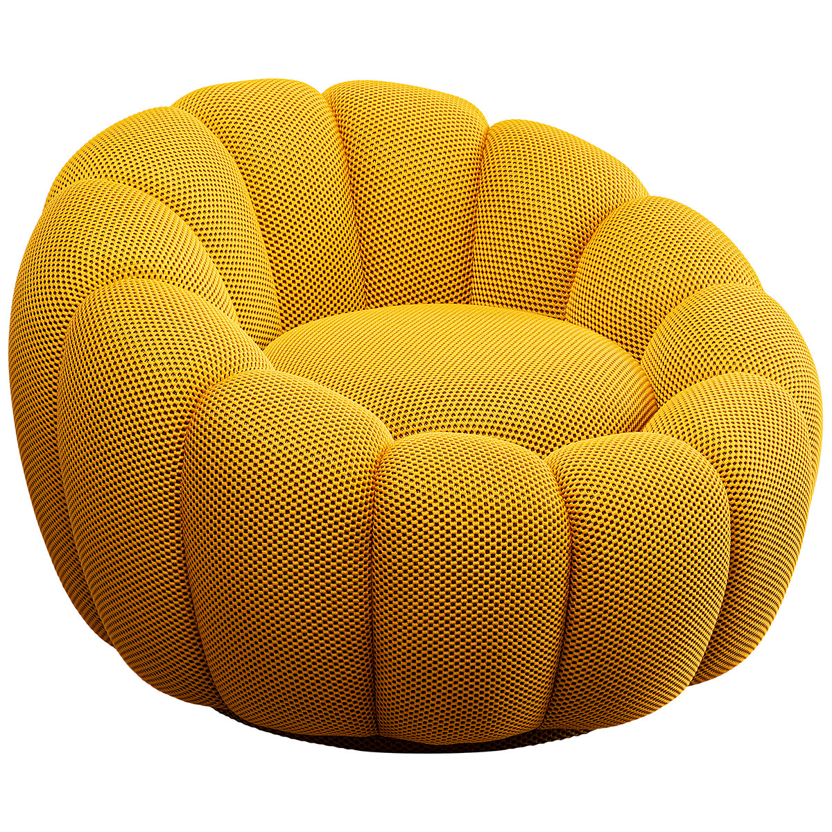 Peppo Bloom Mesh Look Swivel Armchair