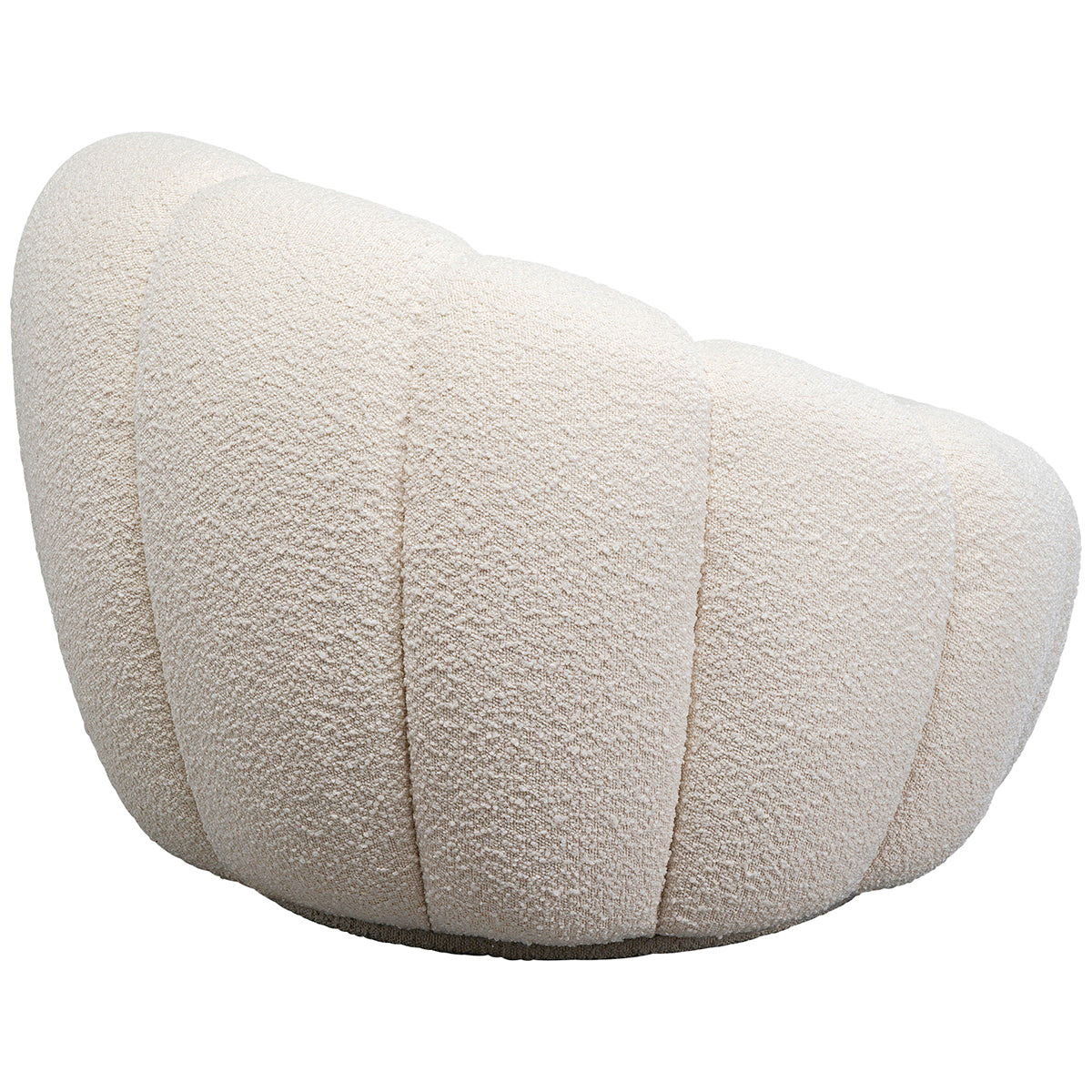 Peppo Bloom White Boucle Swivel Armchair