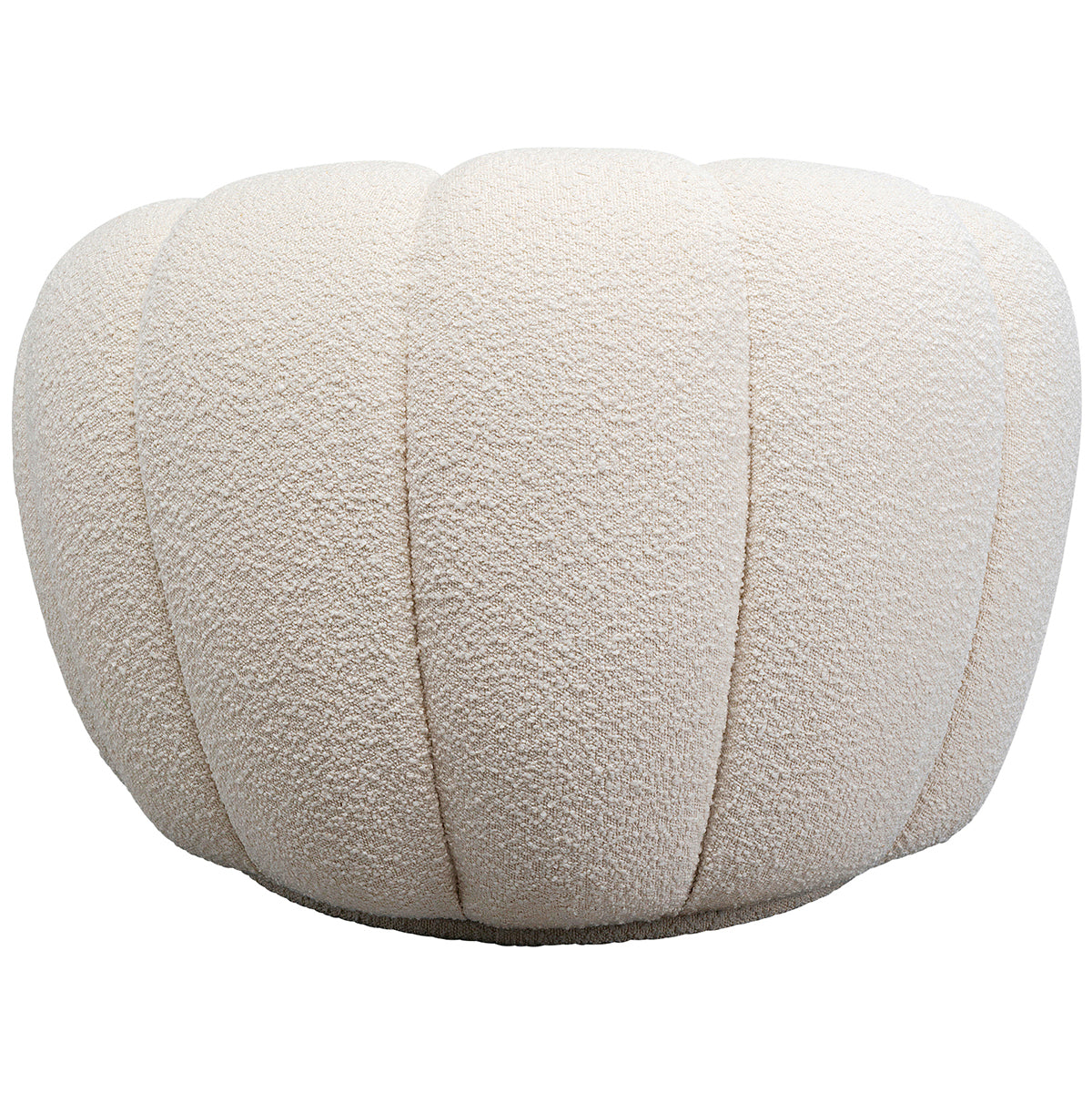 Peppo Bloom White Boucle Swivel Armchair