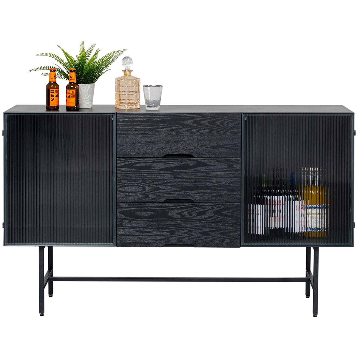 San Diego Black Drawers Sideboard