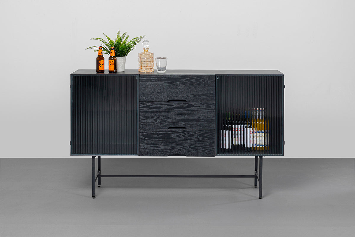 San Diego Black Drawers Sideboard