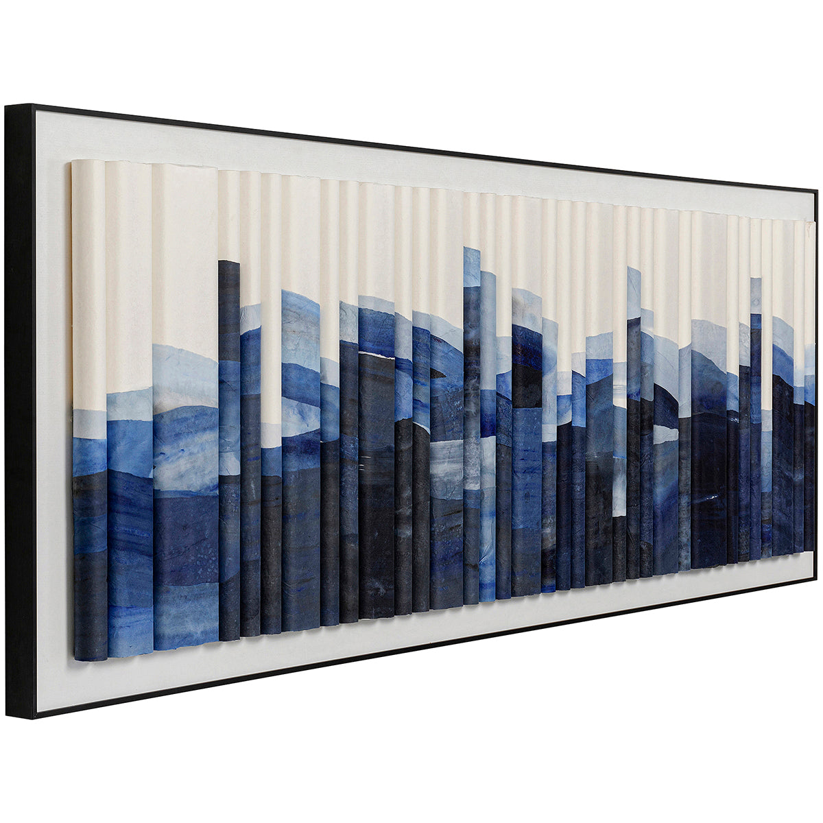 Shadow Skyline Blue Framed Picture