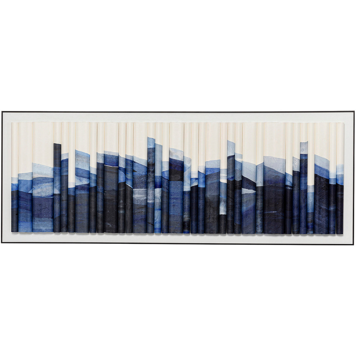 Shadow Skyline Blue Framed Picture