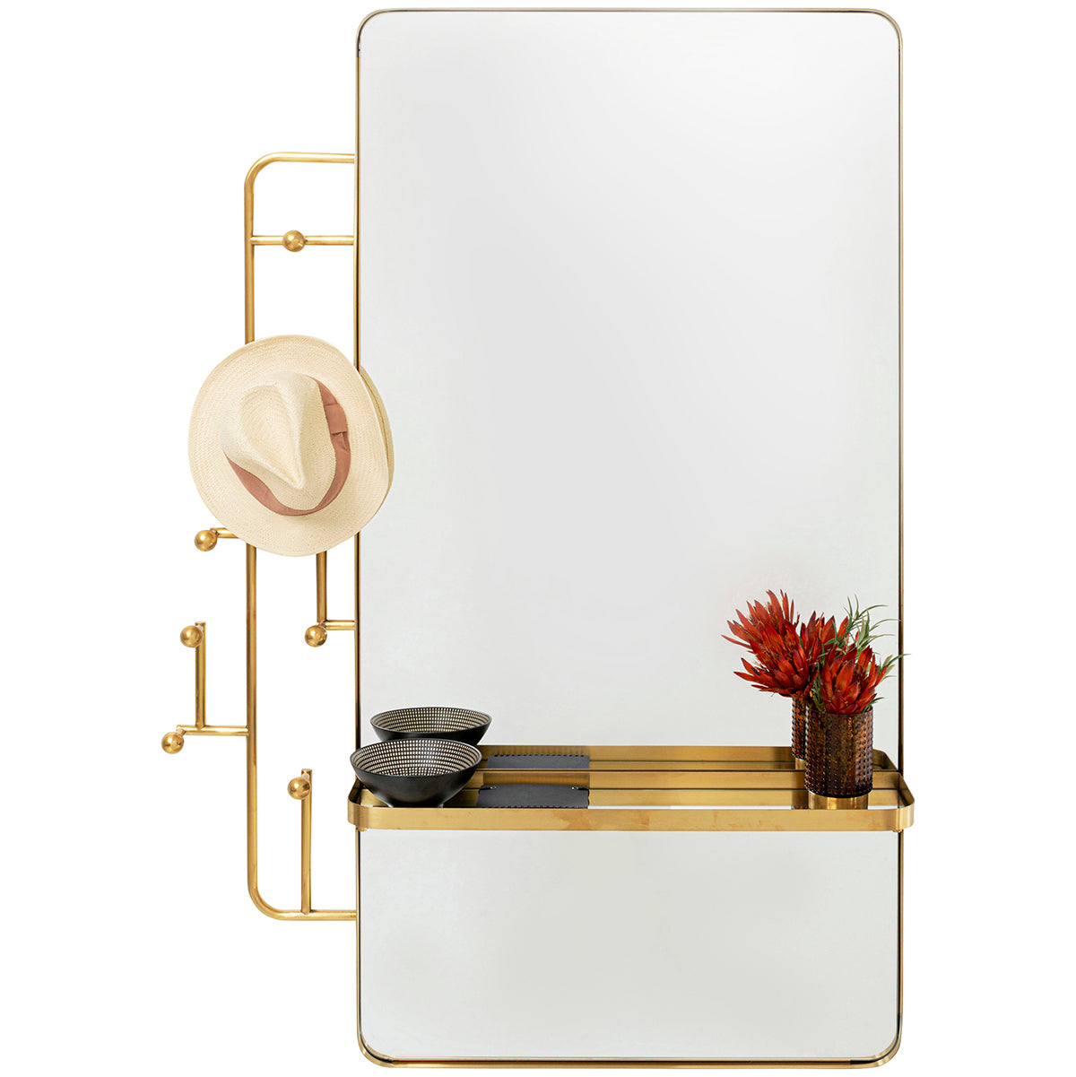 Tristan Mirror with Coat Rack