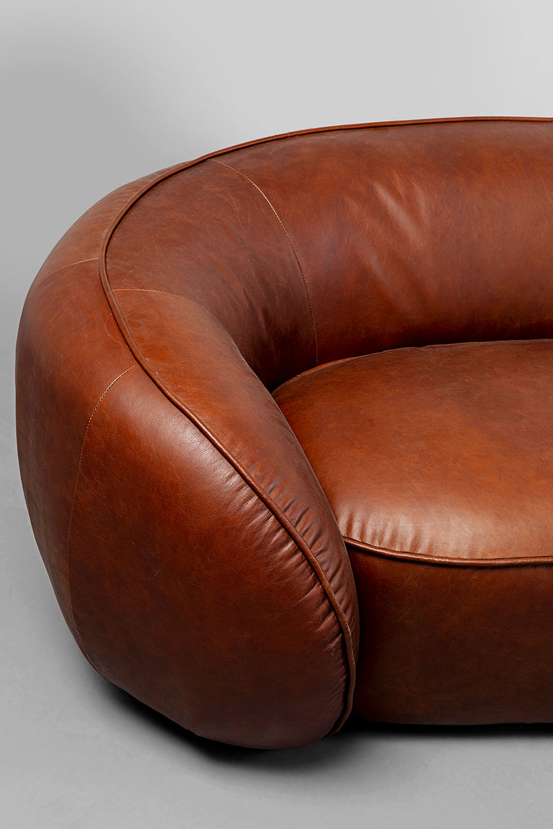 Wonder Brown Leather Recamiere