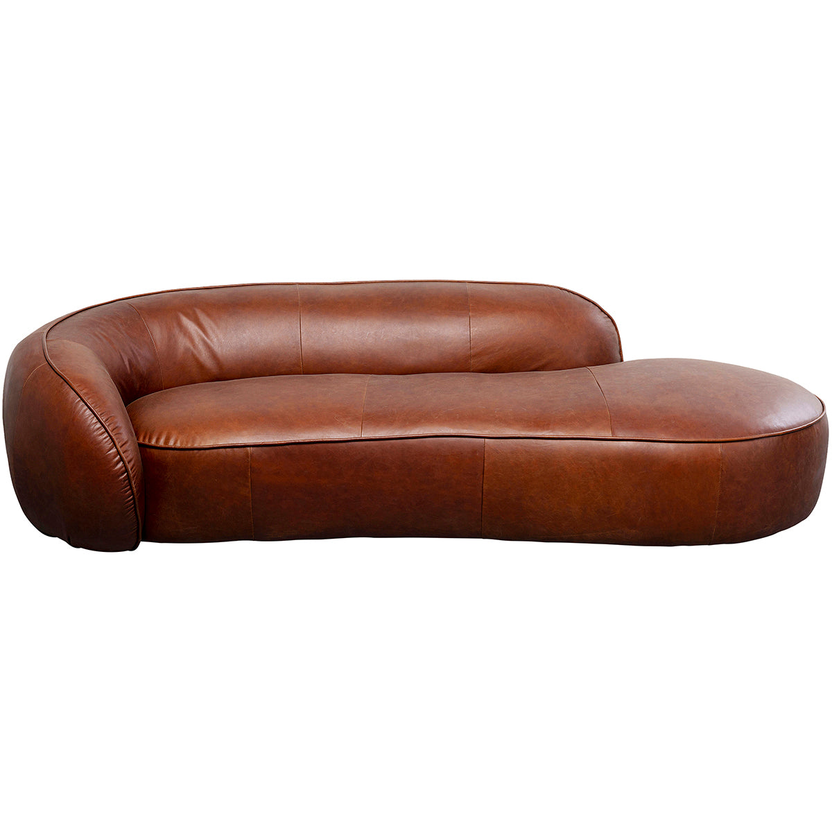 Wonder Brown Leather Recamiere