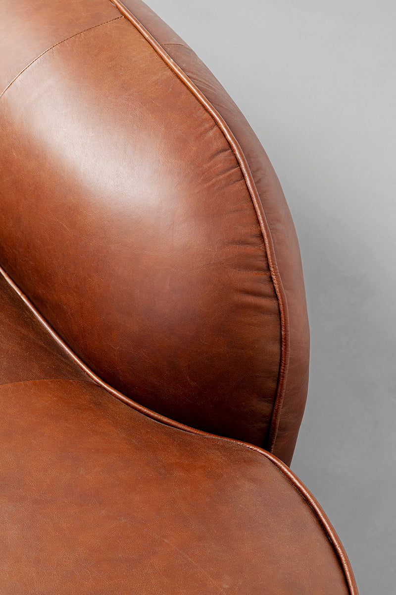 Wonder Brown Leather Recamiere